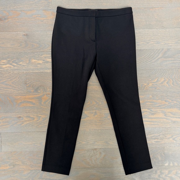 Theory Classic Black Skinny Dress Pants with Summer Pique 2 Fabric. - Picture 1 of 6